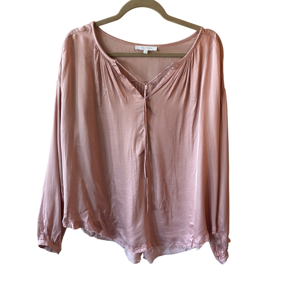 Olivaceous Blouse Womens M Mauve‎ Pink Frayed Hem fairycore balletcore